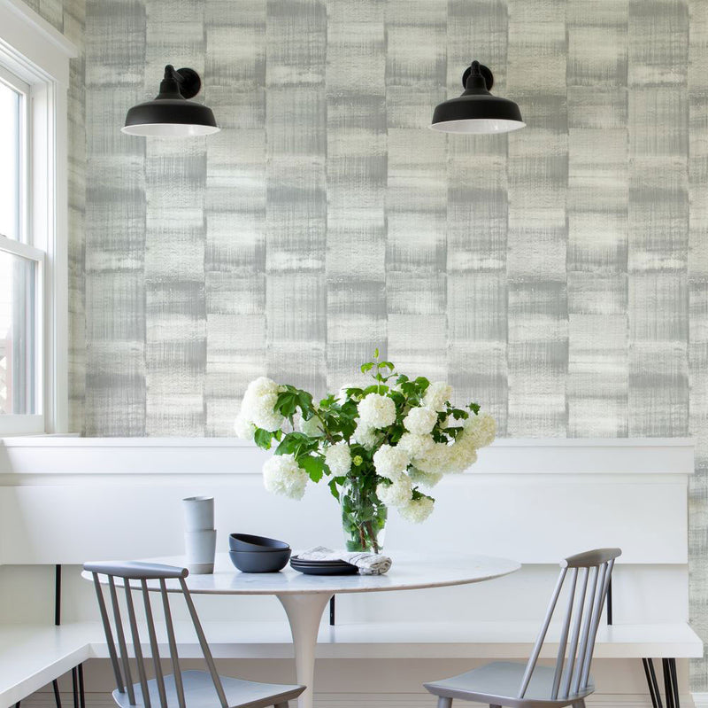 FD26284 Rowen Scott Living II by Drew & Jonathan Silver Wallpaper by A Street Prints