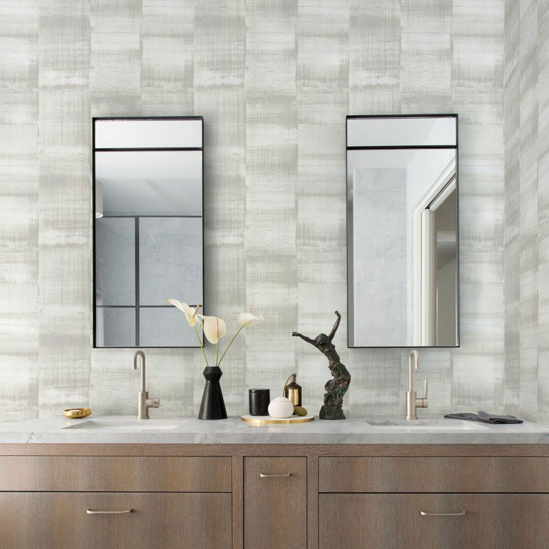 FD26286 Rowen Scott Living II by Drew & Jonathan Taupe Wallpaper by A Street Prints