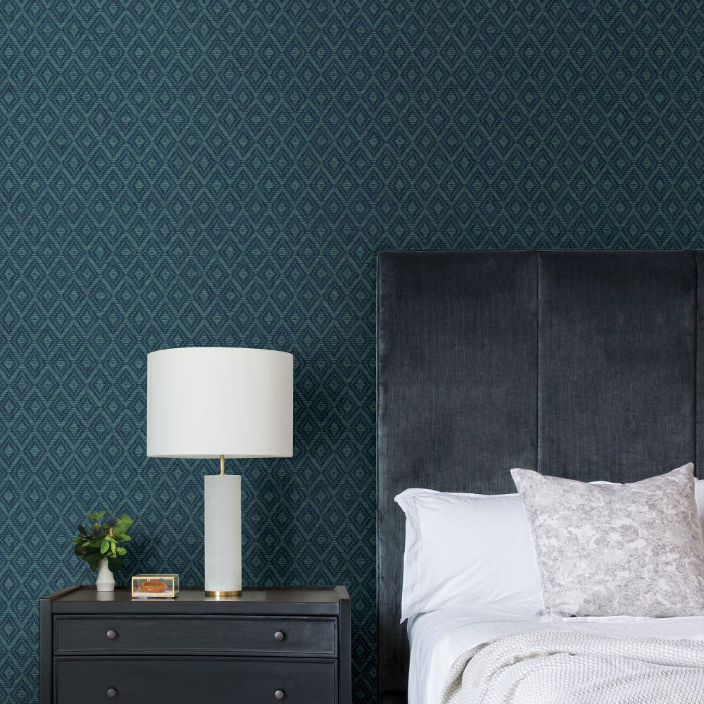 FD26293 Silas Scott Living II by Drew & Jonathan Navy Wallpaper by A Street Prints