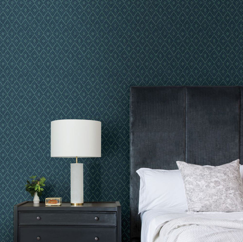FD26293 Silas Scott Living II by Drew & Jonathan Navy Wallpaper by A Street Prints