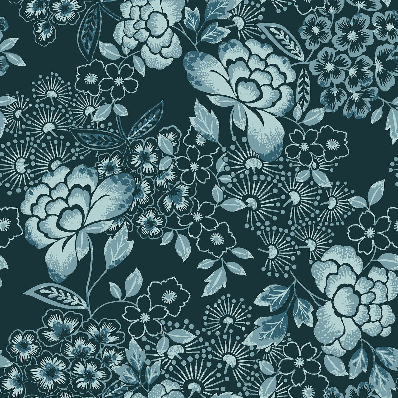 FD26300 Irina Happy Teal Wallpaper by A Street Prints