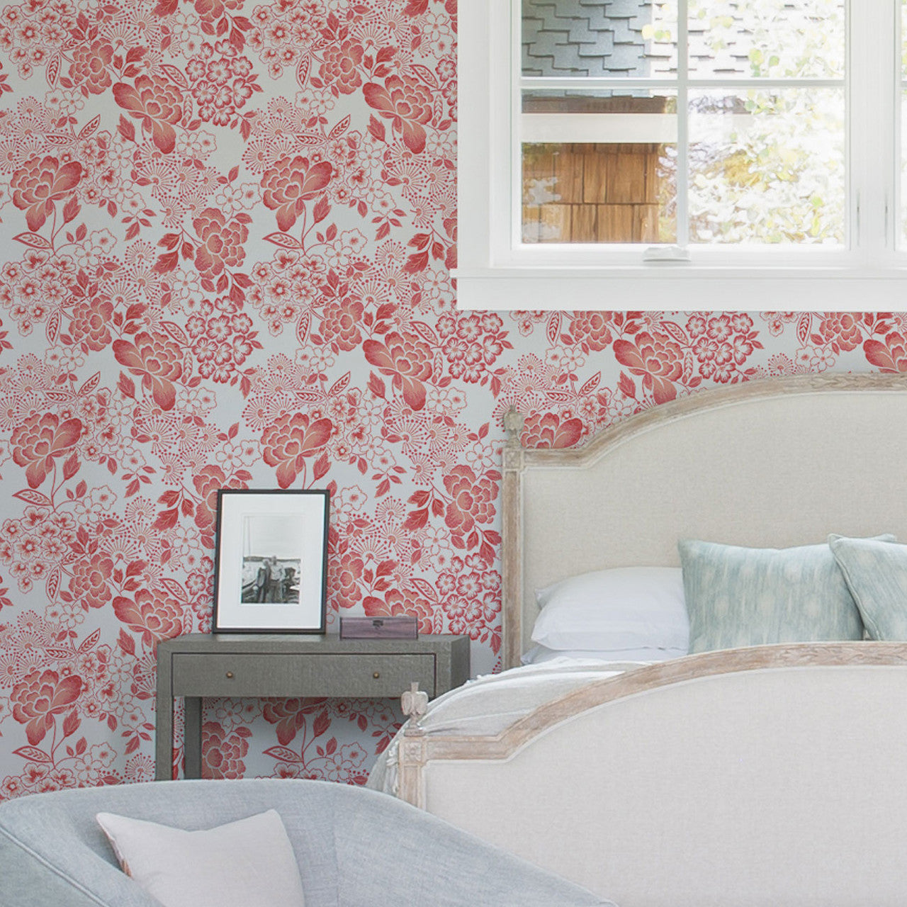 FD26301 Irina Happy Coral Wallpaper by A Street Prints