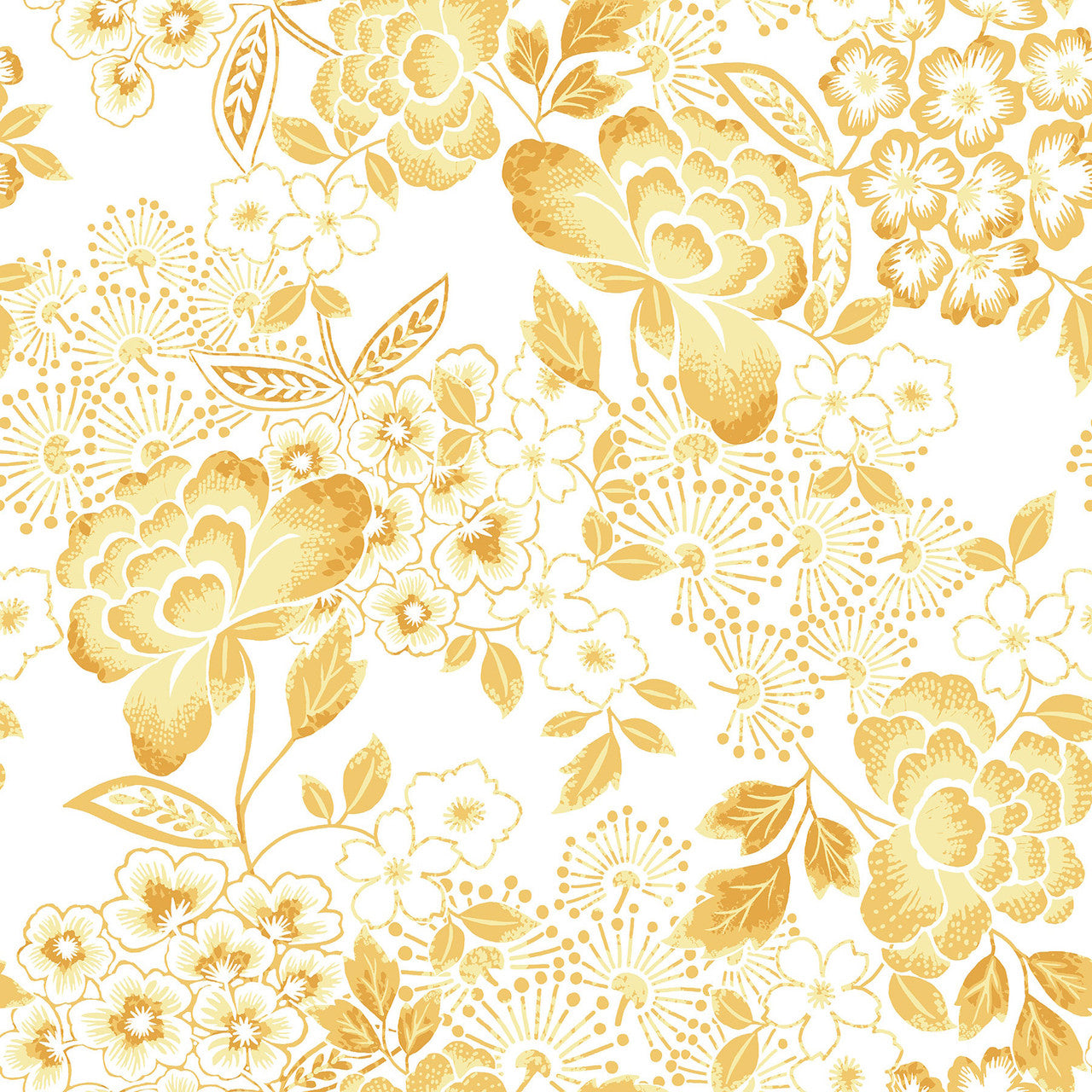 FD26302 Irina Happy Ochre Wallpaper by A Street Prints