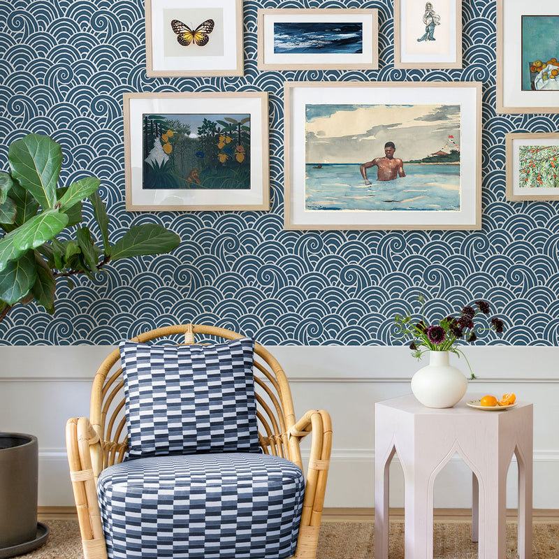 FD26309 Alorah Happy Royal Blue Wallpaper by A Street Prints