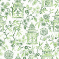 Helanie Happy Green Wallpaper by A Street Prints