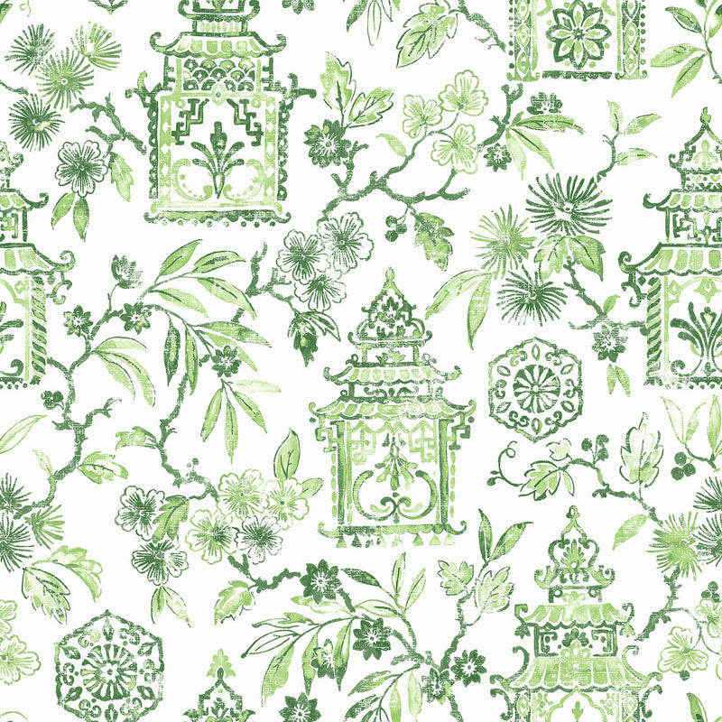 FD26312 Helanie Happy Green Wallpaper by A Street Prints