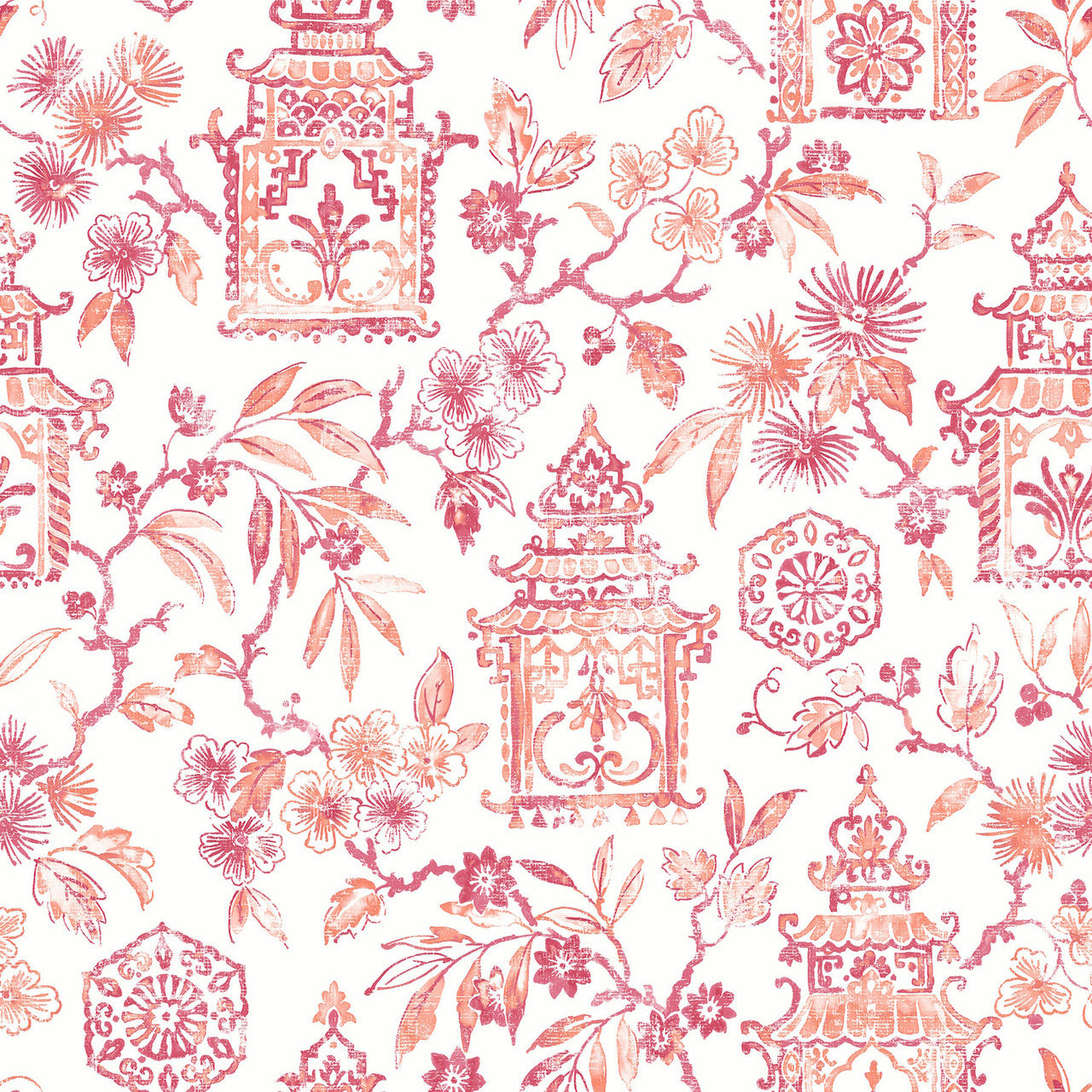 FD26313 Helanie Happy Coral Wallpaper by A Street Prints