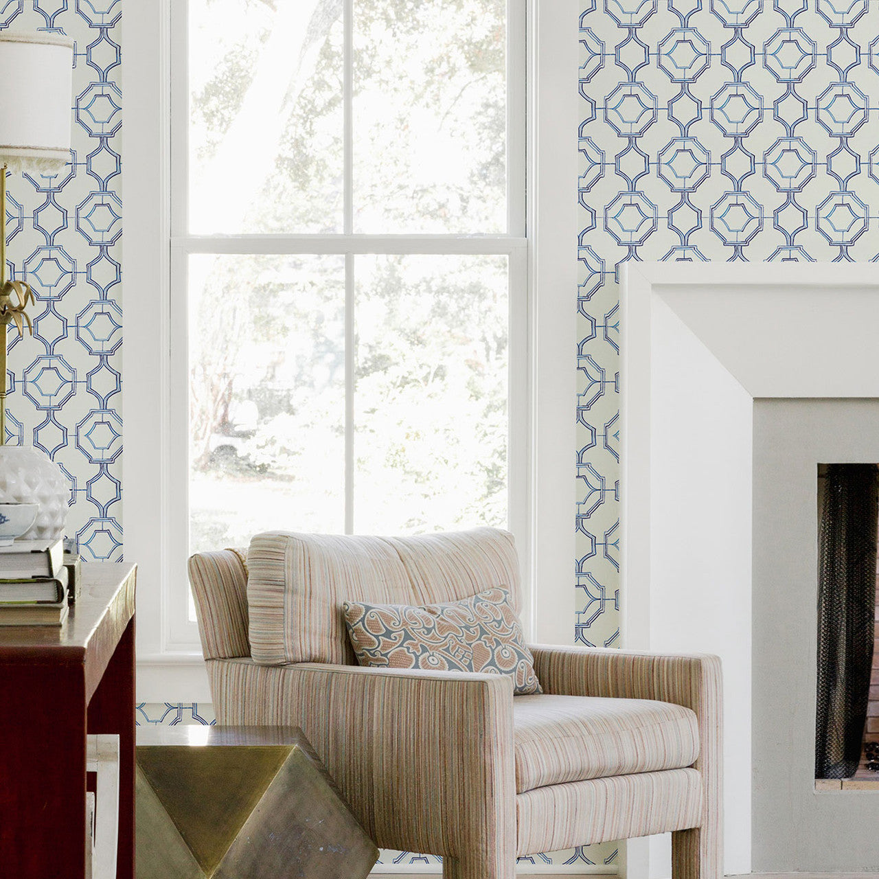 FD26314 Gallina Happy Royal Blue Wallpaper by A Street Prints