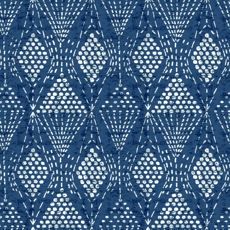 FD26320 Grady Happy Navy Wallpaper by A Street Prints