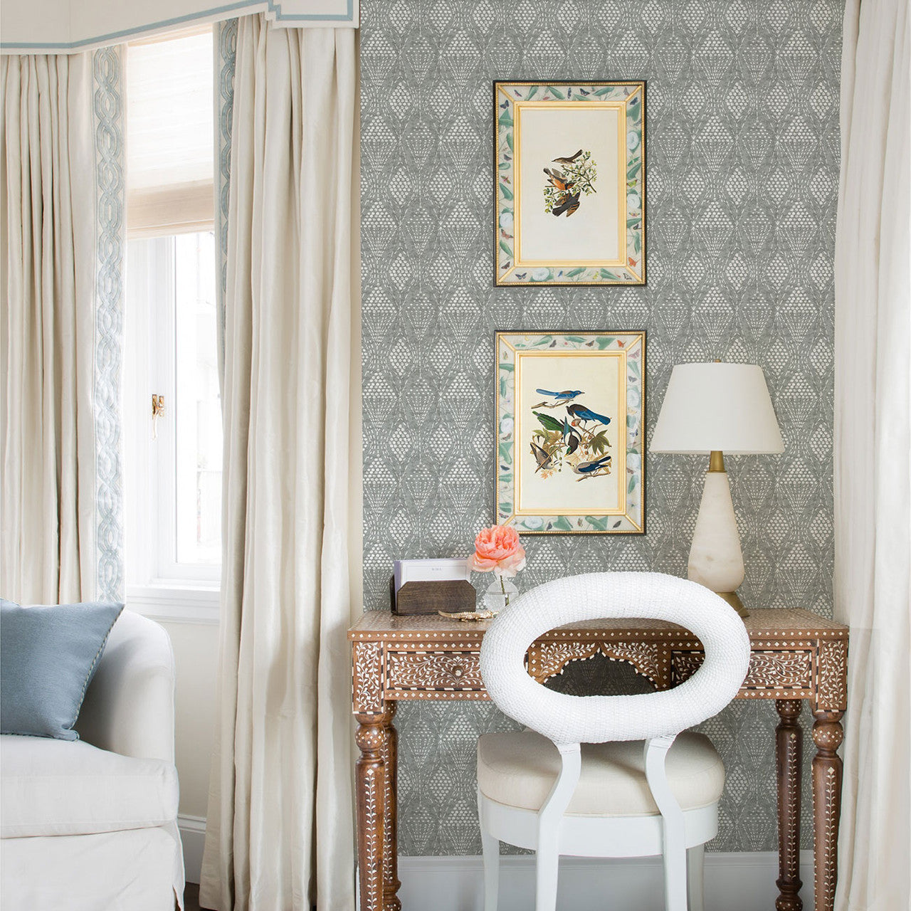 FD26322 Grady Happy Grey Wallpaper by A Street Prints