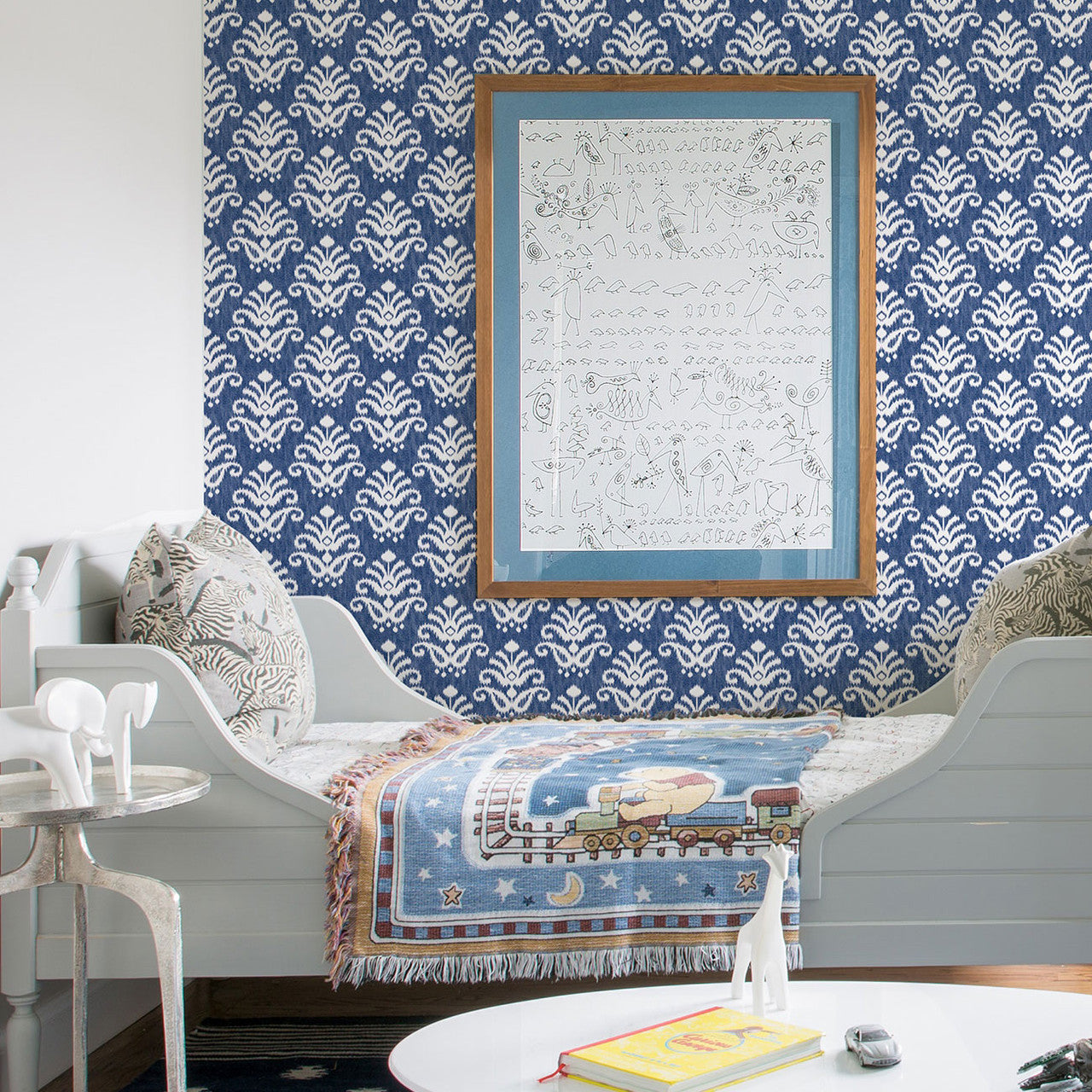 FD26329 Keaton Happy Blue Wallpaper by A Street Prints