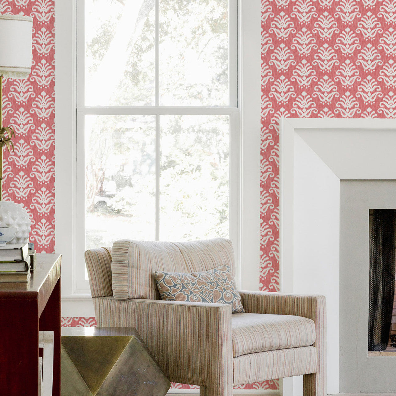 FD26330 Keaton Happy Coral Wallpaper by A Street Prints