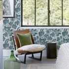 FD26340 Jacobean Happy Teal Wallpaper by A Street Prints