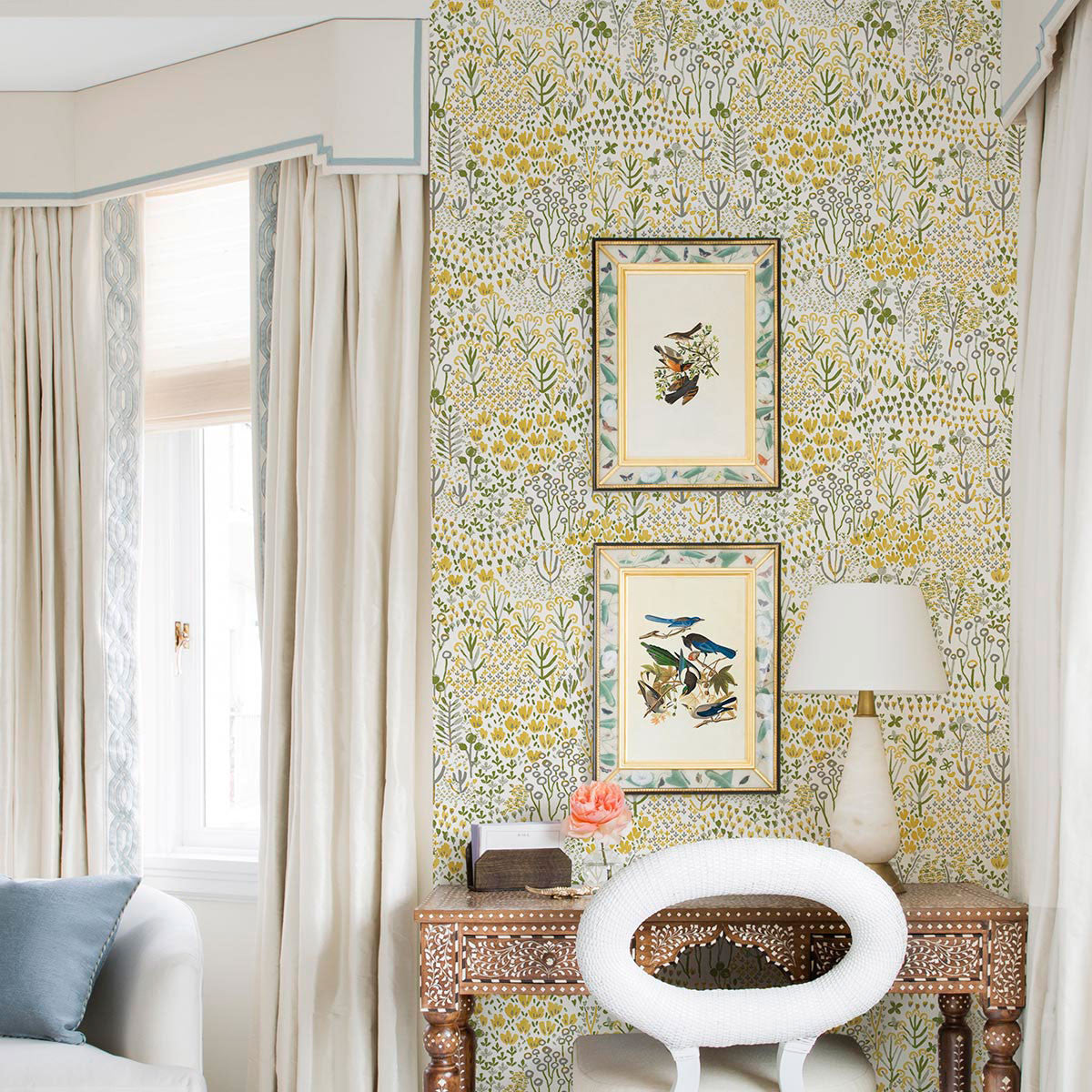 FD26348 Pasture Happy Ochre Wallpaper by A Street Prints