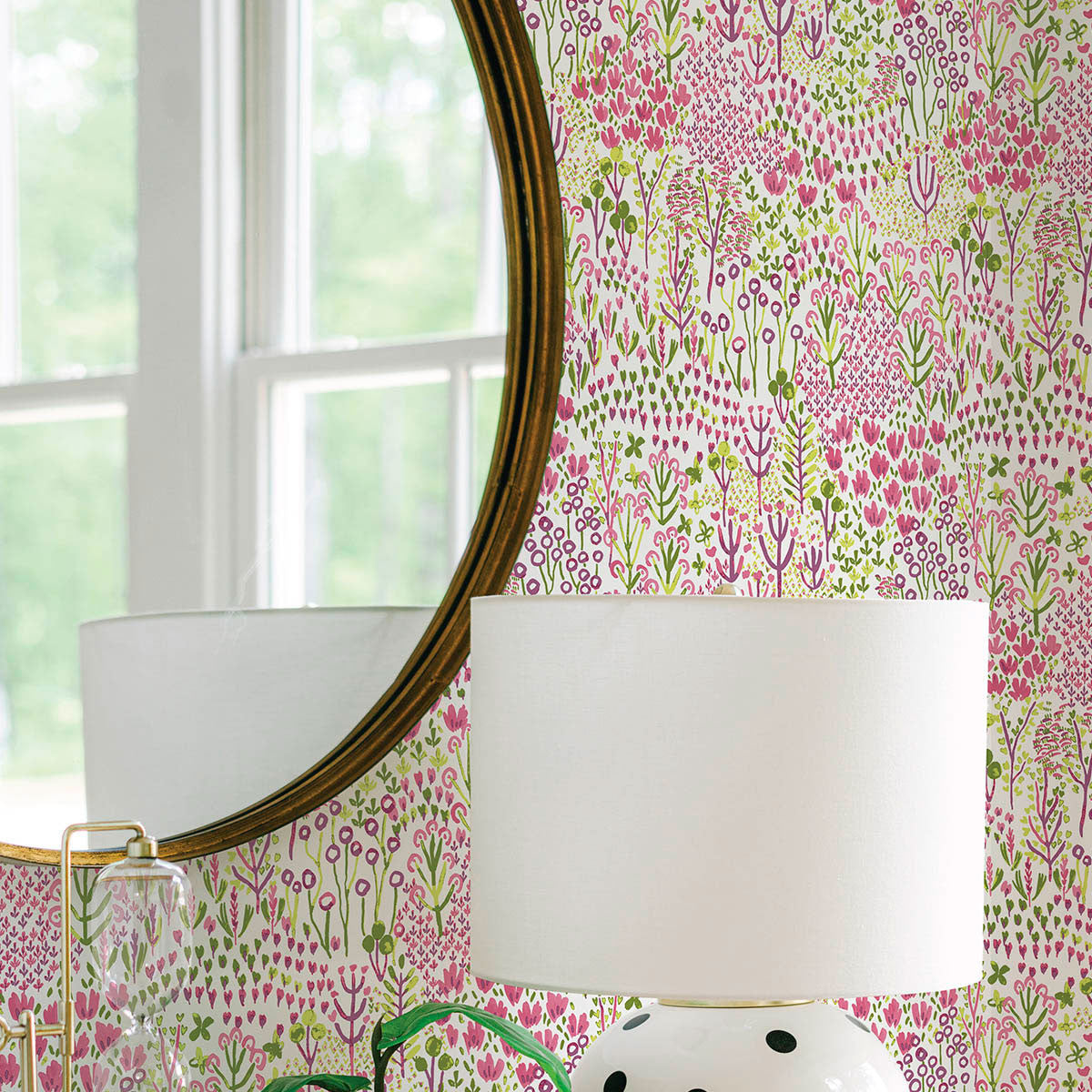 FD26349 Pasture Happy Pink Wallpaper by A Street Prints