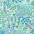 Pasture Happy Blue Wallpaper by A Street Prints