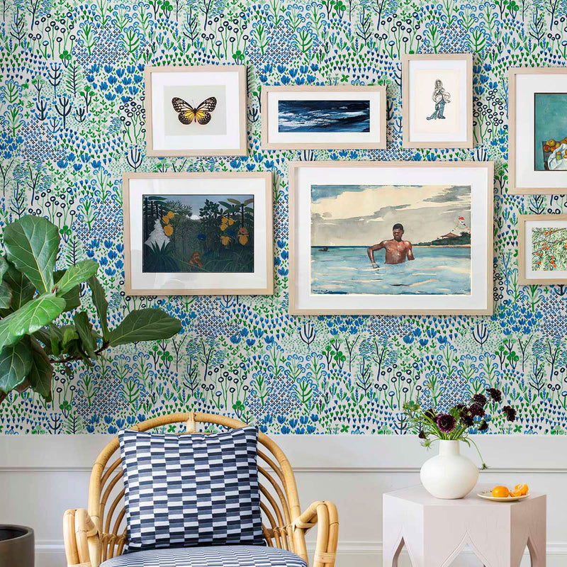 FD26350 Pasture Happy Blue Wallpaper by A Street Prints