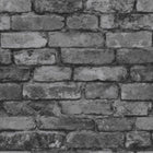 FD31284 Black Rustic Brick Wallpaper by Fine DŽcor