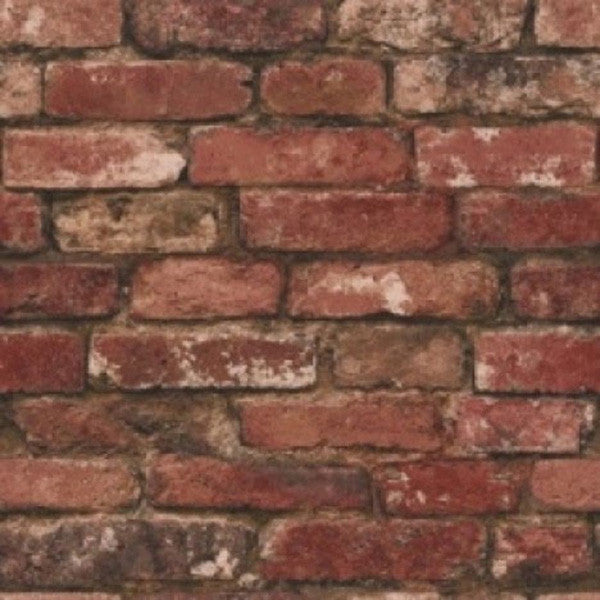 FD31285 Red Rustic Brick Wallpaper by Fine DŽcor