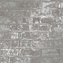 FD41956 Loft Brick Grey Wallpaper by Fine Décor