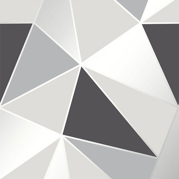 FD41994 Apex Geometric Black and Silver Wallpaper by Fine DŽcor