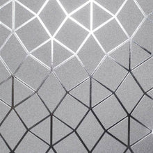 FD42489 Platinum Luxury Foil Geometric Silver Wallpaper by Fine Decor