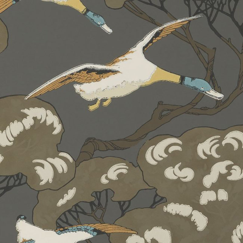 FG090/A101 Flying Ducks Modern Country Wallpaper By Mulberry Home
