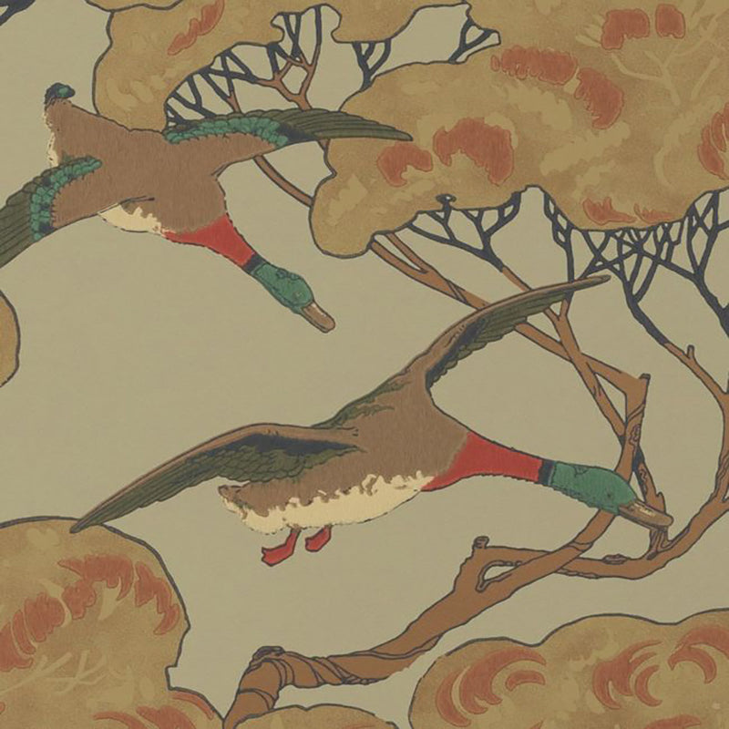 FG090/H22 Flying Ducks Modern Country Wallpaper By Mulberry Home