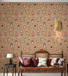 FG096/J52 Babouches Icons Wallpaper by Mulberry Home