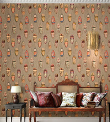 FG096/J52 Babouches Icons Wallpaper by Mulberry Home