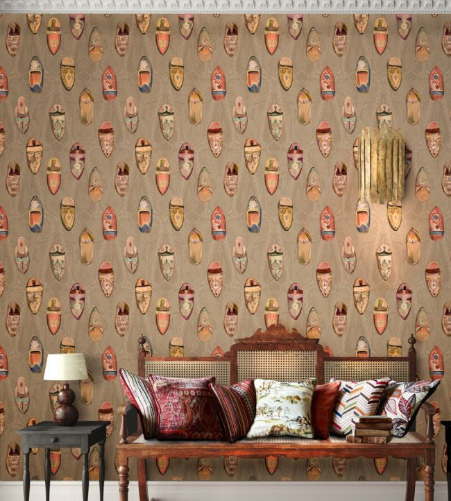 FG096/J52 Babouches Icons Wallpaper by Mulberry Home