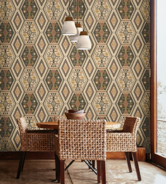 FG098/A15 Buckland Icons Wallpaper by Mulberry Home