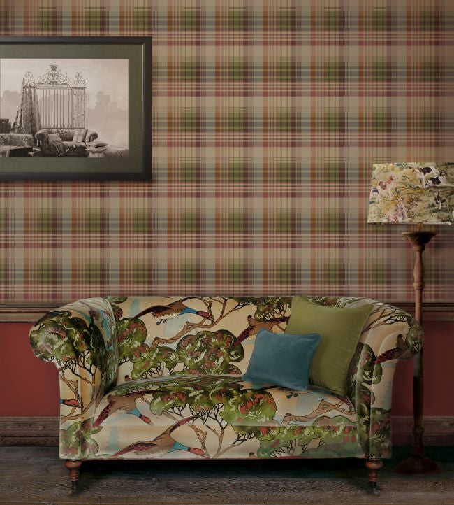 FG100/V54 Mulberry Ancient Tartan Icons Wallpaper by Mulberry Home