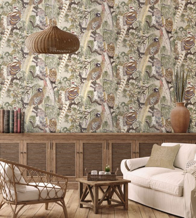 FG101/J52 Game Birds Icons Wallpaper by Mulberry Home