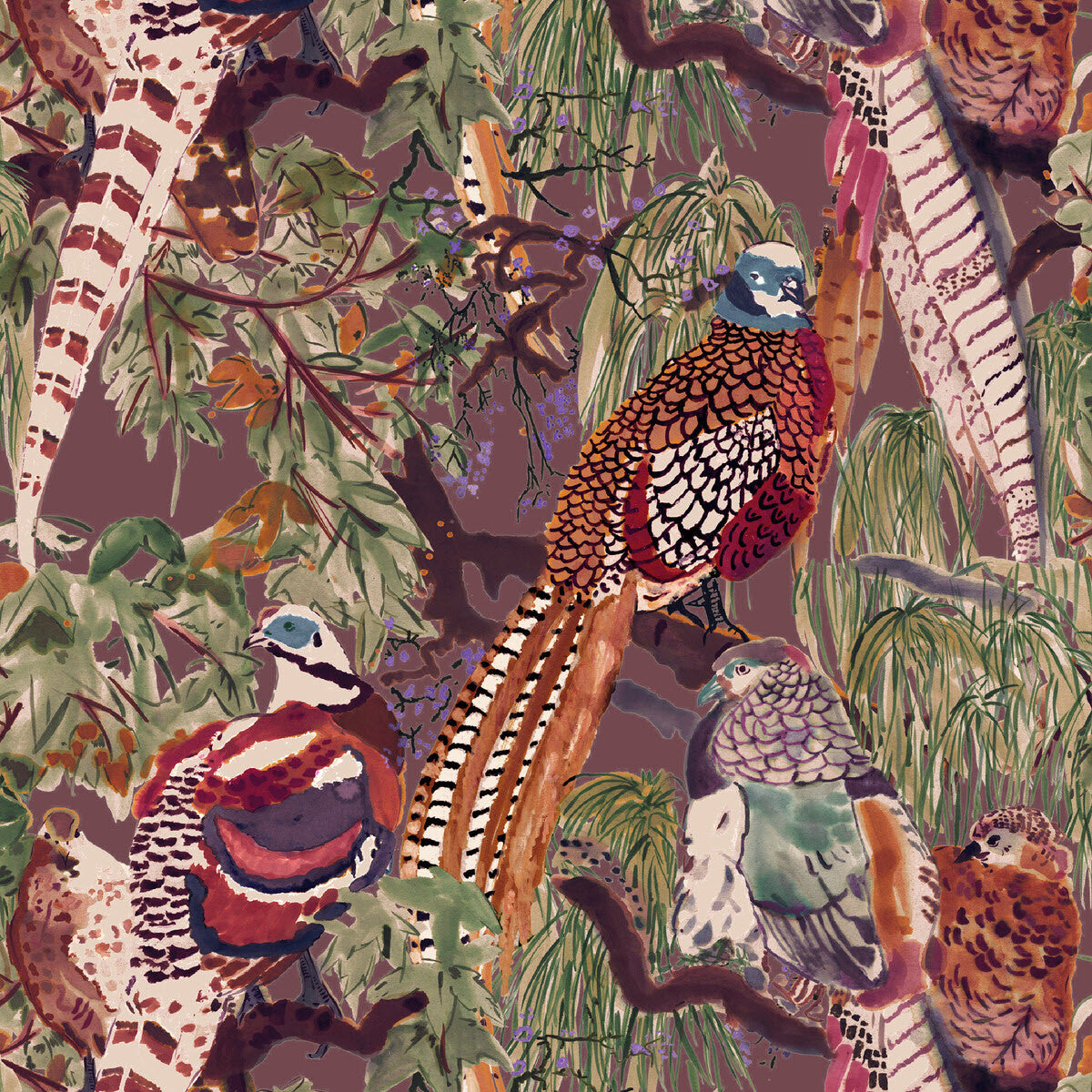 Mulberry Home Icons Game Birds FG101/V54 Wallpaper | WallpaperSales ...