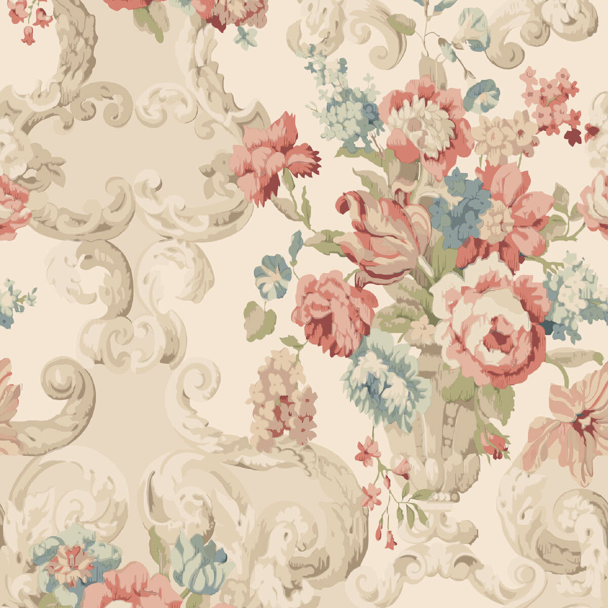 FG103/V117 Floral Rococo Icons Wallpaper by Mulberry Home