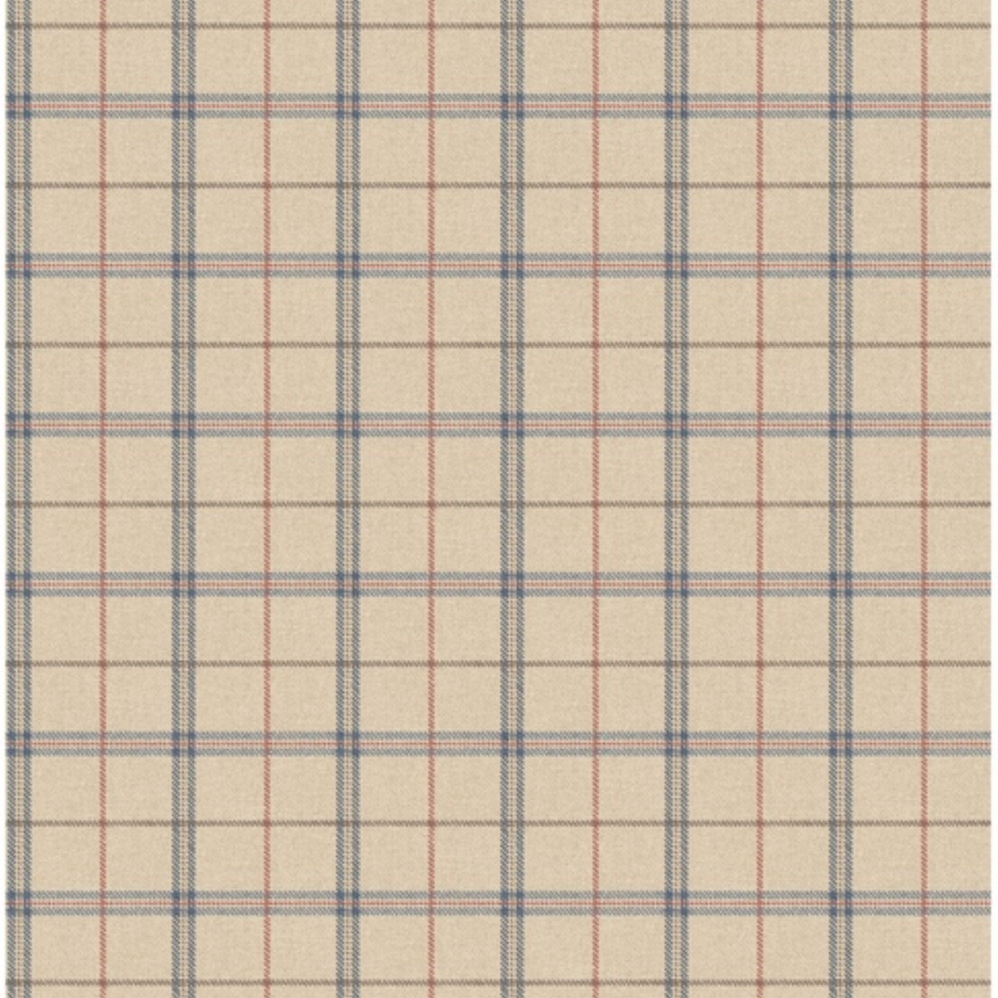 FG120.G103 Islay Blue/Red Country Walk Wallpaper by Mulberry Home