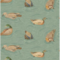 Duck Pond Teal Country Walk Wallpaper by Mulberry Home