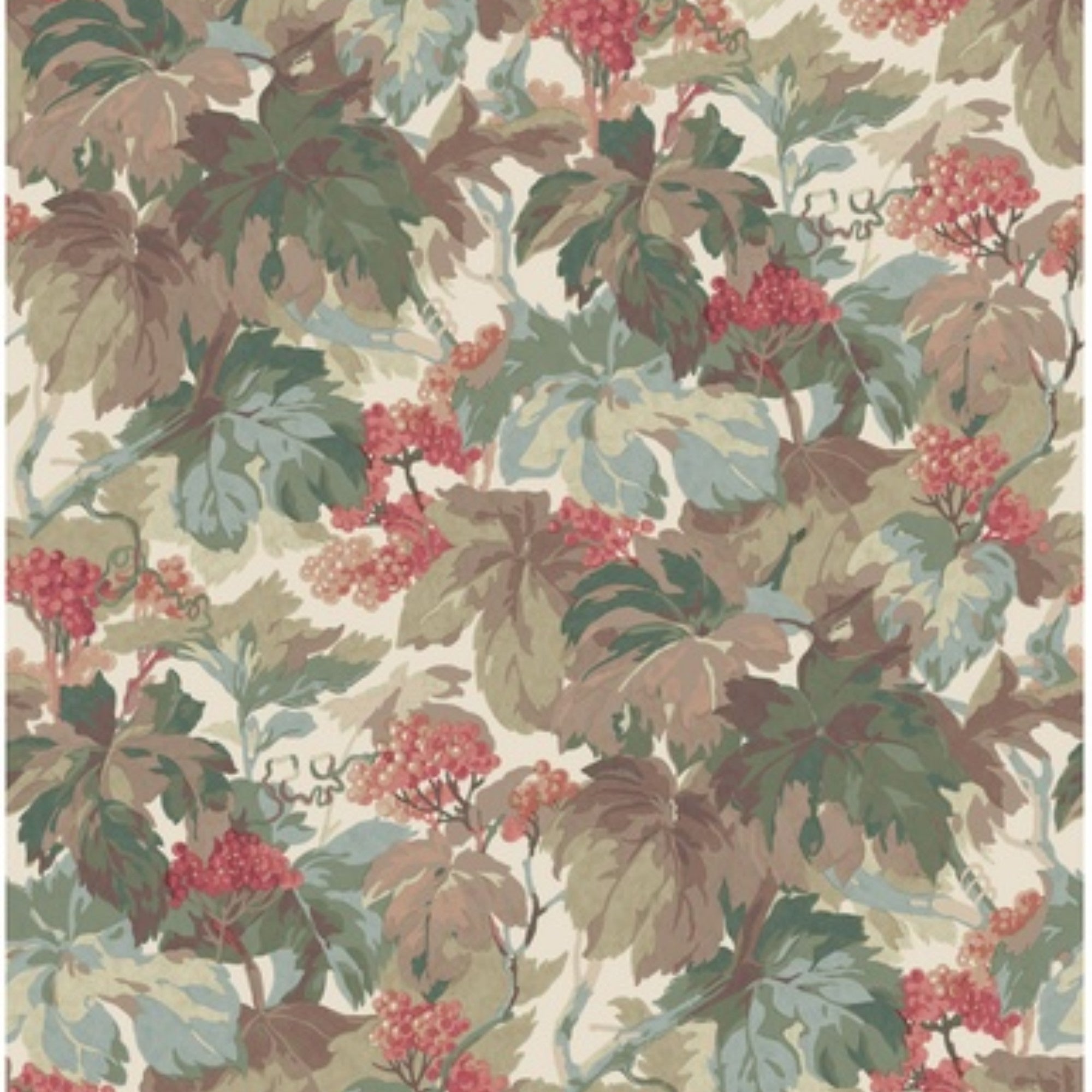 FG123.R54 Country Walk Teal/Rose Country Walk Wallpaper by Mulberry Ho