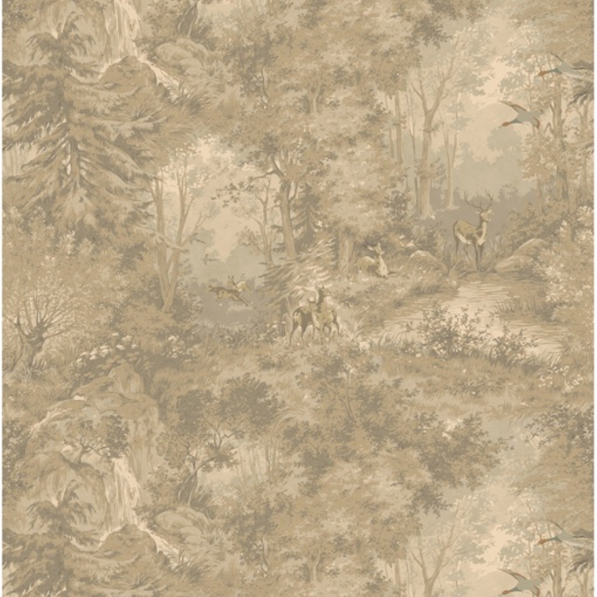 FG124.A15 Mulberry Woodland Woodsmoke Country Walk Wallpaper by Mulber