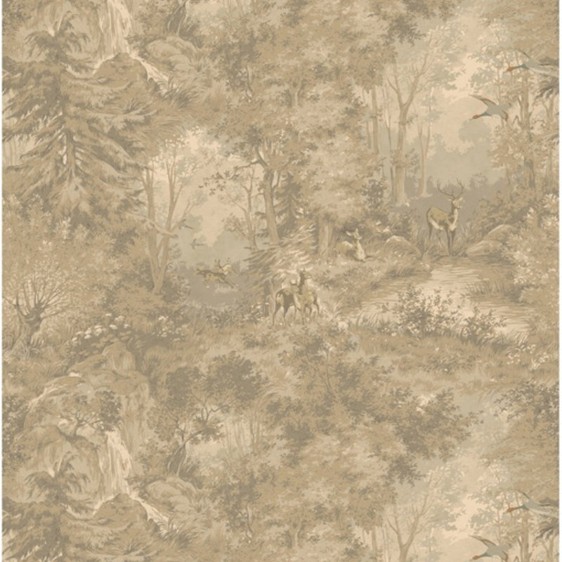 FG124.A15 Mulberry Woodland Woodsmoke Country Walk Wallpaper by Mulber