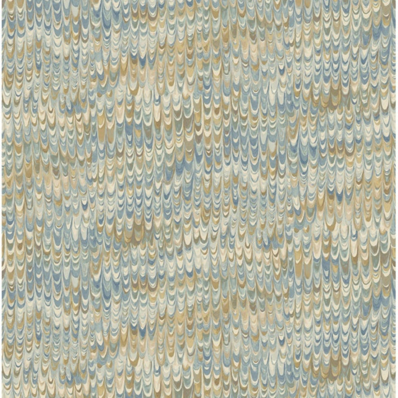 FG126.H59 End Paper Blue/Sand Country Walk Wallpaper by Mulberry Home