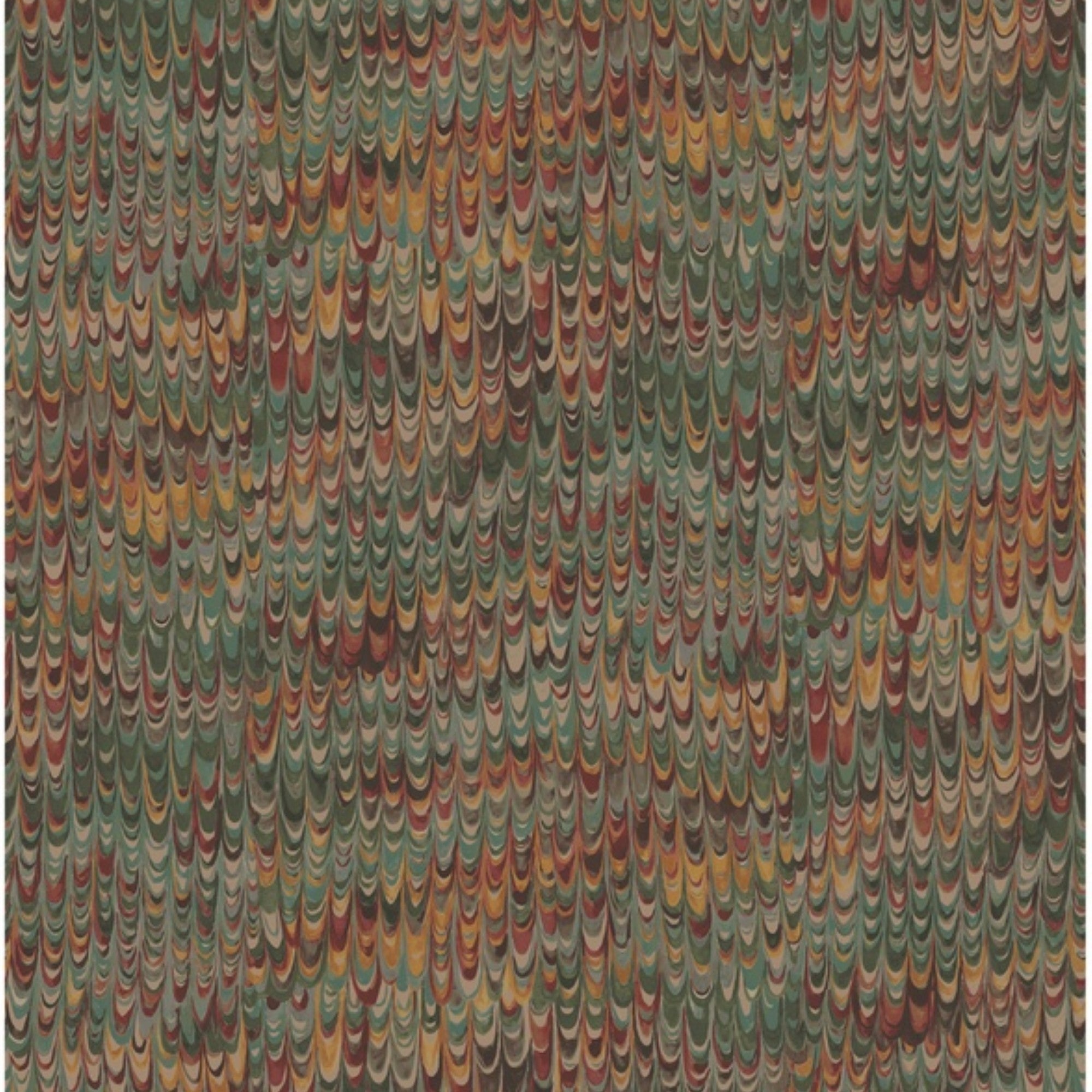 FG126.V90 End Paper Red/Green Country Walk Wallpaper by Mulberry Home