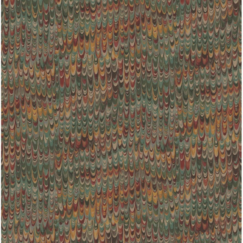 FG126.V90 End Paper Red/Green Country Walk Wallpaper by Mulberry Home
