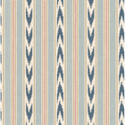 FG127.G103 Newport Stripe Blue/Red Country Walk Wallpaper by Mulberry 