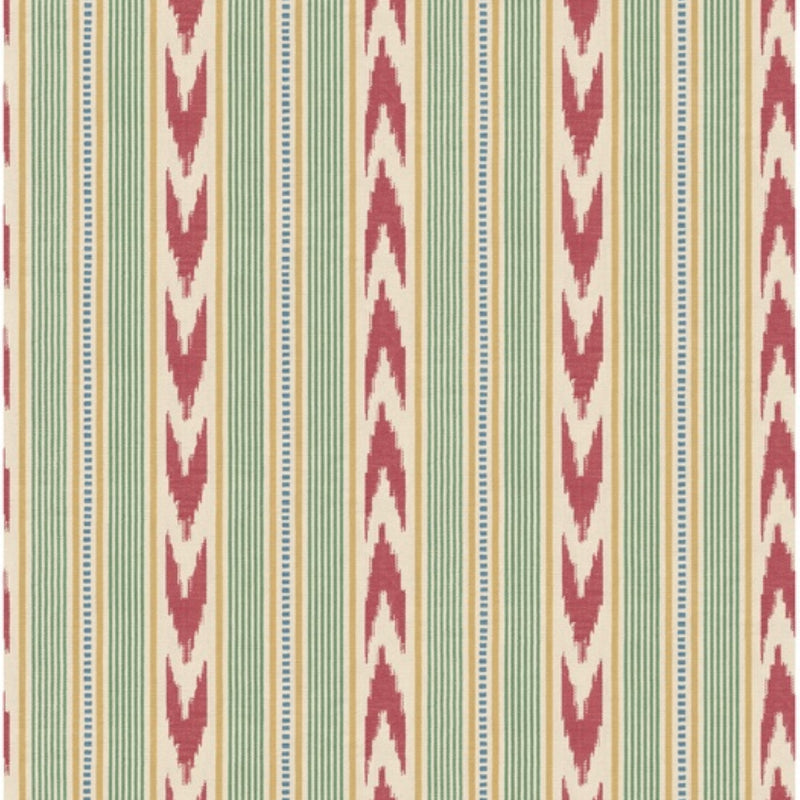 FG127.V90 Newport Stripe Red/Green Country Walk Wallpaper by Mulberry 