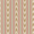 Newport Stripe Old Red/Sand Country Walk Wallpaper by Mulberry Home