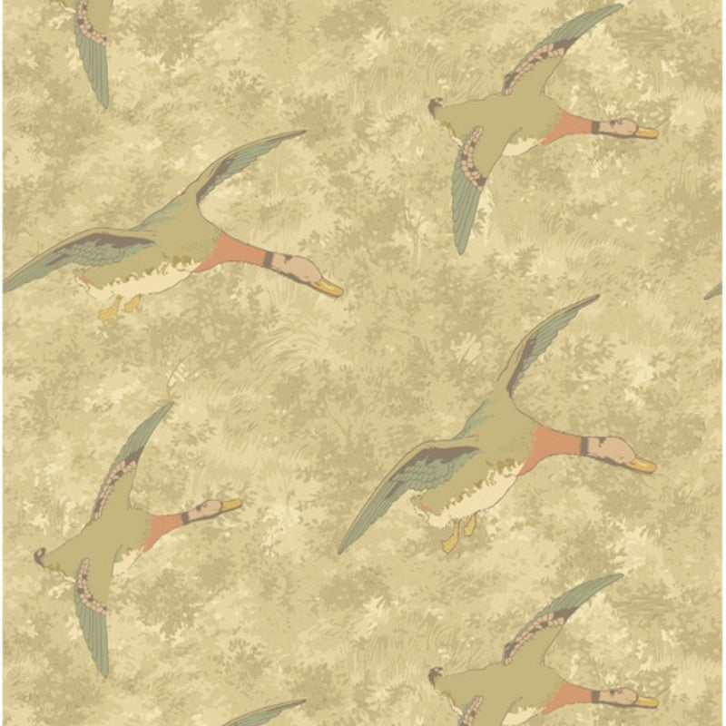FG128.J107 Forest Ducks Parchment Country Walk Wallpaper by Mulberry H