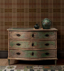 FG129.K74 Shetland Plaid Espresso Garden Party 2 Wallpaper by Mulberry