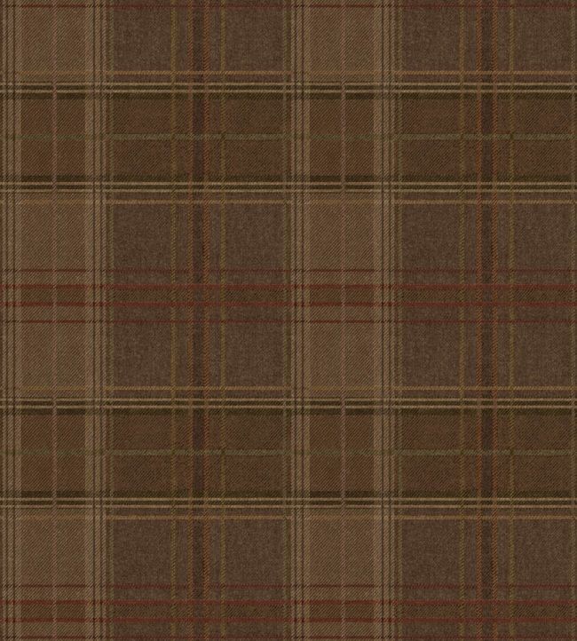 FG129.K74 Shetland Plaid Espresso Garden Party 2 Wallpaper by Mulberry